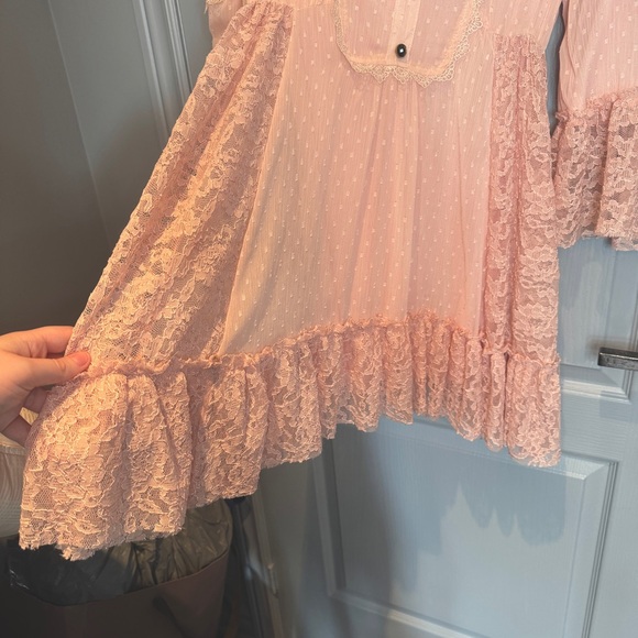 LIZ LISA Coquette Lolita Dress Size S Pink Kawaii Feminine Dainty Fairy Romantic - Picture 7 of 13